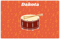 Thumbnail for Personalized School Band Placemat VII - Orange Background - Snare -  View