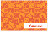 Thumbnail for Personalized School Band Placemat XXVI - Orange Background -  View