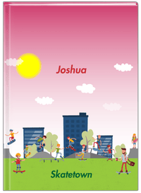 Thumbnail for Personalized Skateboarding Journal I - Red Background - Front View