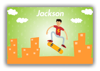 Thumbnail for Personalized Skateboarding Canvas Wrap & Photo Print II - Black Hair Boy - Front View