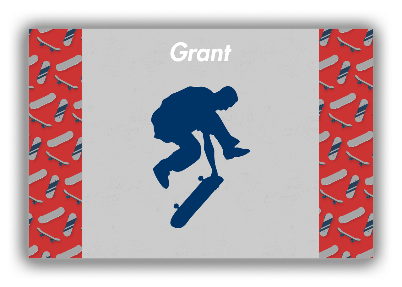 Personalized Skateboarding Canvas Wrap & Photo Print III - Skater Silhouette IV - Front View