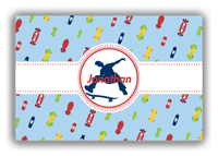 Thumbnail for Personalized Skateboarding Canvas Wrap & Photo Print IV - Skater Silhouette III - Front View