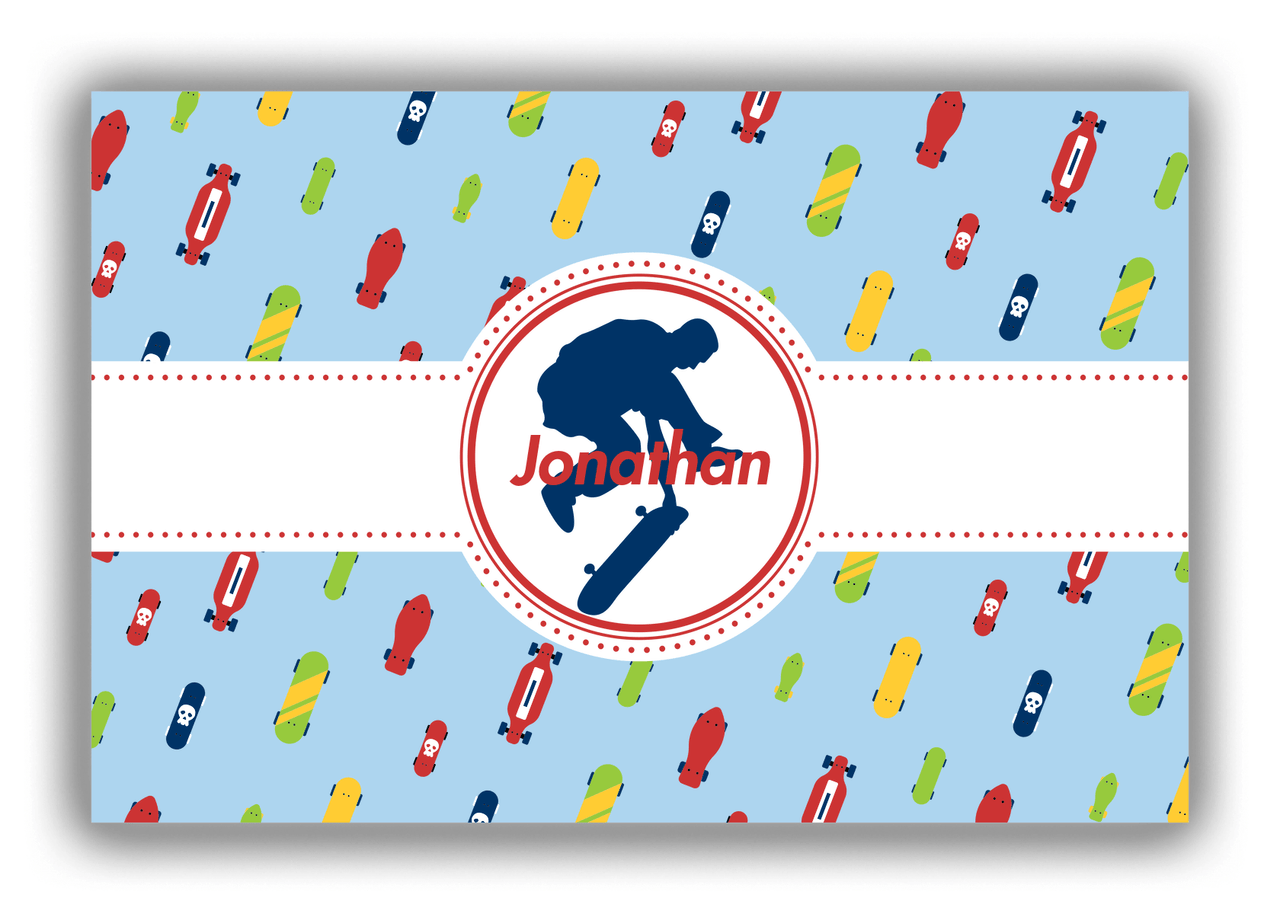 Personalized Skateboarding Canvas Wrap & Photo Print IV - Skater Silhouette IV - Front View