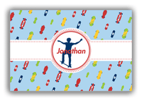 Thumbnail for Personalized Skateboarding Canvas Wrap & Photo Print IV - Skater Silhouette VIII - Front View