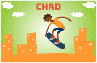 Thumbnail for Personalized Skateboarding Placemat II - Black Boy I -  View
