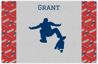 Thumbnail for Personalized Skateboarding Placemat III - Skater Silhouette II -  View
