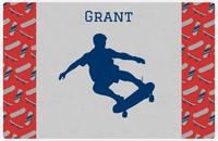 Thumbnail for Personalized Skateboarding Placemat III - Skater Silhouette V -  View