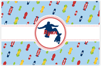 Thumbnail for Personalized Skateboarding Placemat IV - Skater Silhouette II -  View
