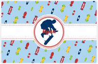 Thumbnail for Personalized Skateboarding Placemat IV - Skater Silhouette IV -  View