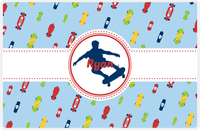 Thumbnail for Personalized Skateboarding Placemat IV - Skater Silhouette V -  View