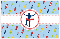 Thumbnail for Personalized Skateboarding Placemat IV - Skater Silhouette VIII -  View