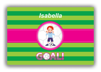 Thumbnail for Personalized Soccer Canvas Wrap & Photo Print IX - Goal! - Redhead Girl - Front View