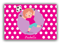 Thumbnail for Personalized Soccer Canvas Wrap & Photo Print XXIII - Portal Kick - Redhead Girl - Front View