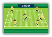 Thumbnail for Personalized Soccer Canvas Wrap & Photo Print XXVII - Green Field - Boys Team - Front View