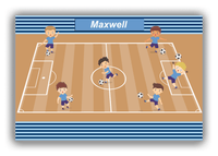 Thumbnail for Personalized Soccer Canvas Wrap & Photo Print XXVII - Brown Field - Boys Team - Front View