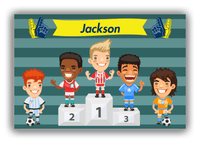 Thumbnail for Personalized Soccer Canvas Wrap & Photo Print XXXVI - Podium Winners - Blond Boy - Front View