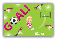 Thumbnail for Personalized Soccer Canvas Wrap & Photo Print XLI - Goal Airhorn - Blonde Girl - Front View