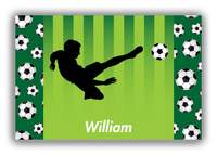 Thumbnail for Personalized Soccer Canvas Wrap & Photo Print LIII - Side Pattern - Boy Silhouette I - Front View