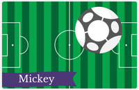Thumbnail for Personalized Soccer Placemat VI - Green Field - Soccer Ball III -  View