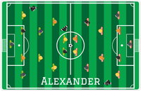 Thumbnail for Personalized Soccer Placemat XII - Field Overhead - Green -  View