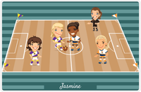Thumbnail for Personalized Soccer Placemat XXXI - Green Background - Girls Teams -  View