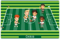 Thumbnail for Personalized Soccer Placemat XXXII - Green Background - Boys Teams -  View