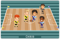 Thumbnail for Personalized Soccer Placemat XXXII - Teal Background - Boys Teams -  View