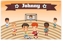 Thumbnail for Personalized Soccer Placemat XXXIV - Orange Background - Boys Team -  View