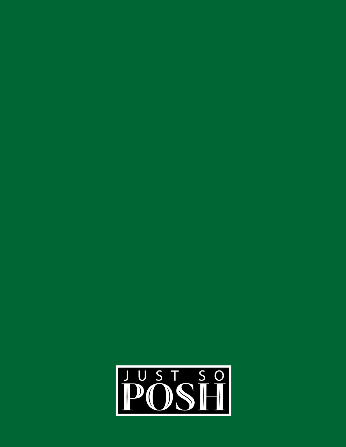 Personalized Solid Color Notebook  - Green Background - Back View