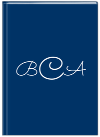Thumbnail for Personalized Solid Color Journal - Blue Background - Monogram - Front View