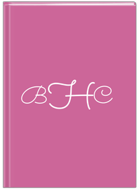 Thumbnail for Personalized Solid Color Journal - Pink Background - Monogram - Front View