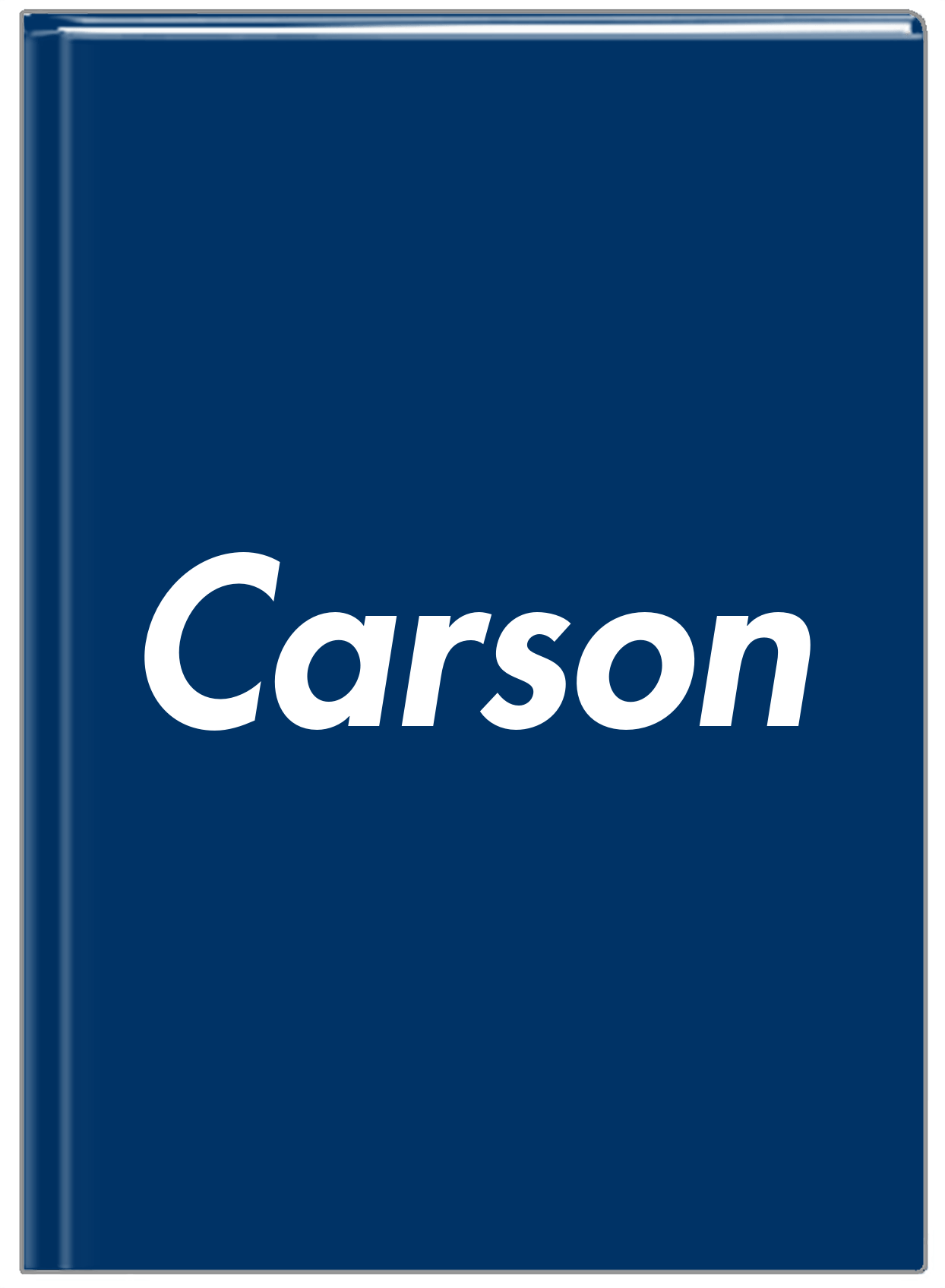 Personalized Solid Color Journal - Blue Background - Front View