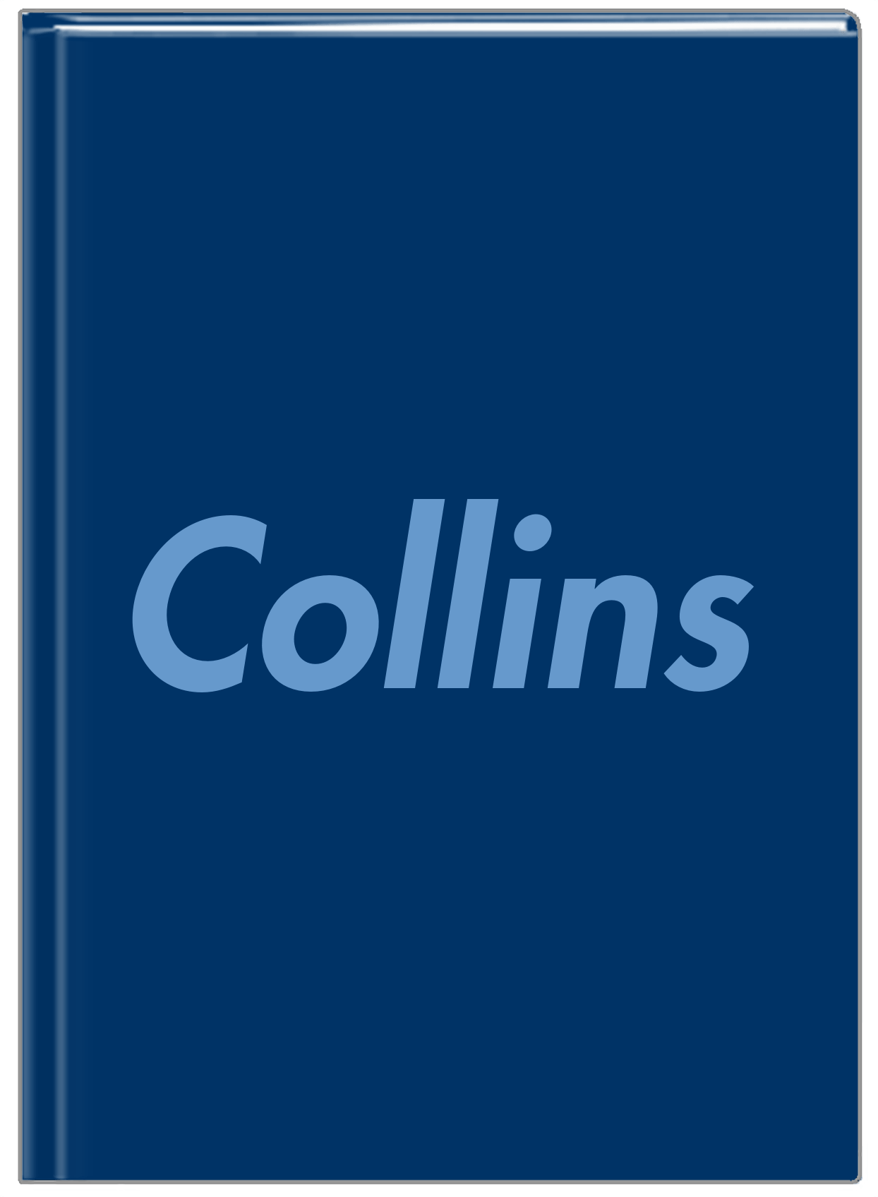 Personalized Solid Color Journal - Blue Background - Front View