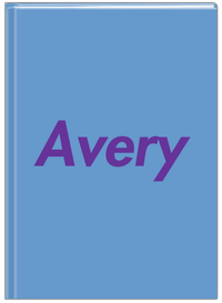 Thumbnail for Personalized Solid Color Journal - Blue Background - Front View