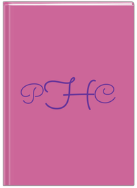 Thumbnail for Personalized Solid Color Journal - Pink Background - Monogram - Front View