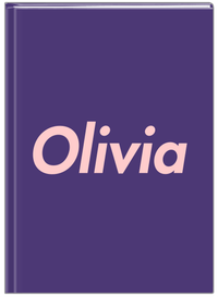 Thumbnail for Personalized Solid Color Journal - Purple Background - Front View