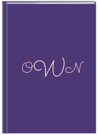 Thumbnail for Personalized Solid Color Journal - Purple Background - Monogram - Front View