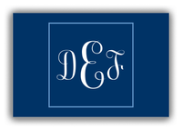 Thumbnail for Personalized Solid Color Canvas Wrap & Photo Print II - Blue - Square - Monogram - Front View