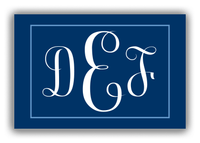 Thumbnail for Personalized Solid Color Canvas Wrap & Photo Print II - Blue - Rectangle - Monogram - Front View