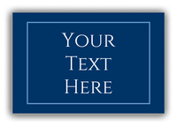Thumbnail for Personalized Solid Color Canvas Wrap & Photo Print II - Blue - Rectangle - Multi-Line Text - Front View