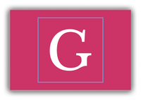 Thumbnail for Personalized Solid Color Canvas Wrap & Photo Print II - Pink - Square - Single Initial - Front View