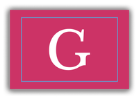Thumbnail for Personalized Solid Color Canvas Wrap & Photo Print II - Pink - Rectangle - Single Initial - Front View