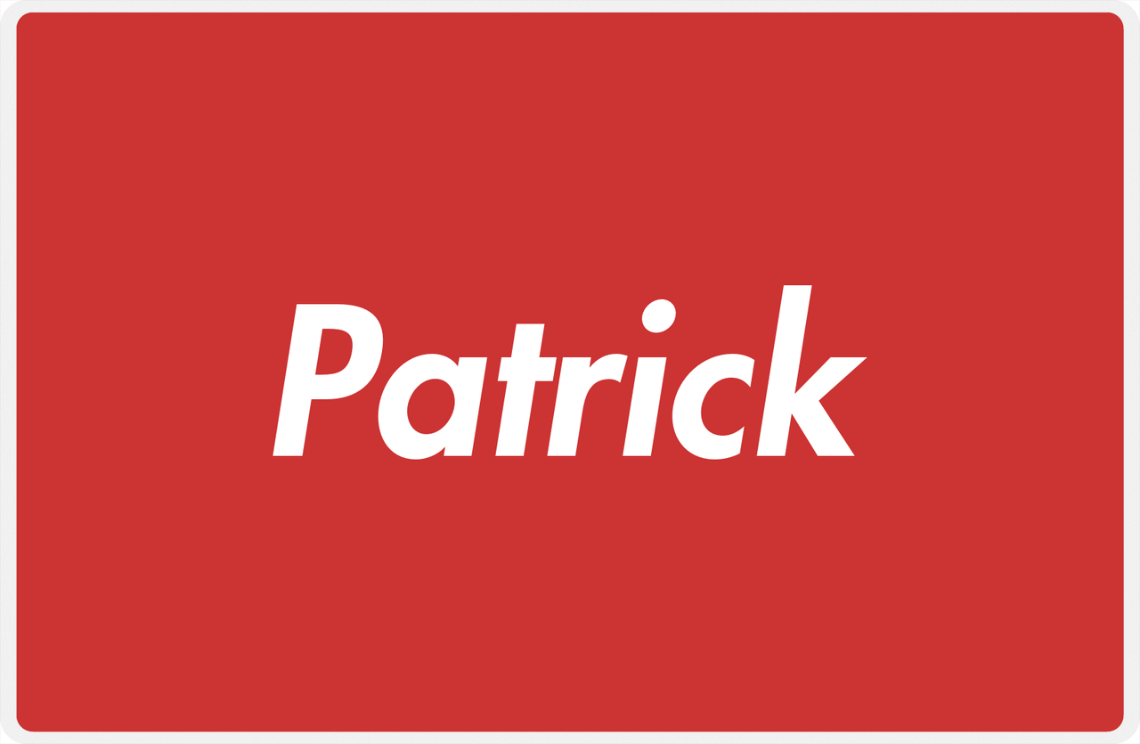 Personalized Solid Color Placemat - Red Background -  View