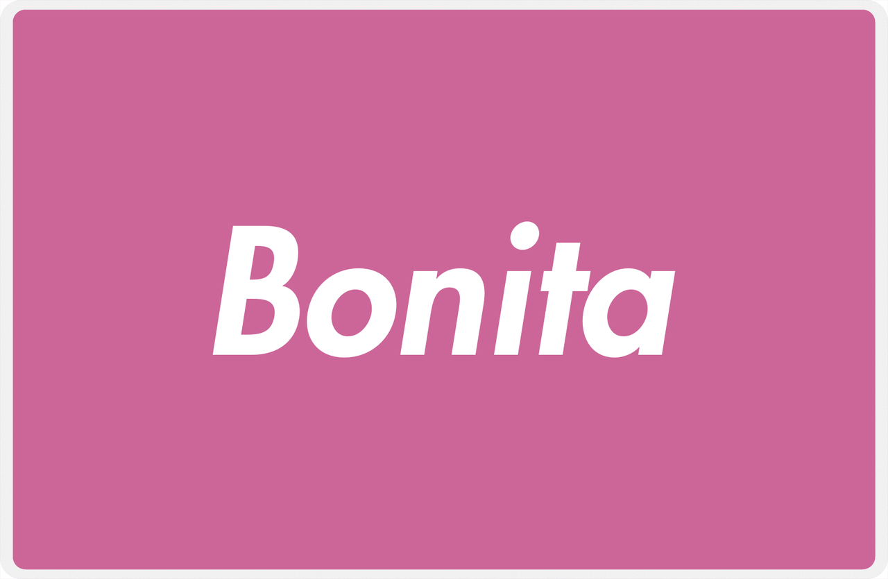 Personalized Solid Color Placemat - Pink Background -  View