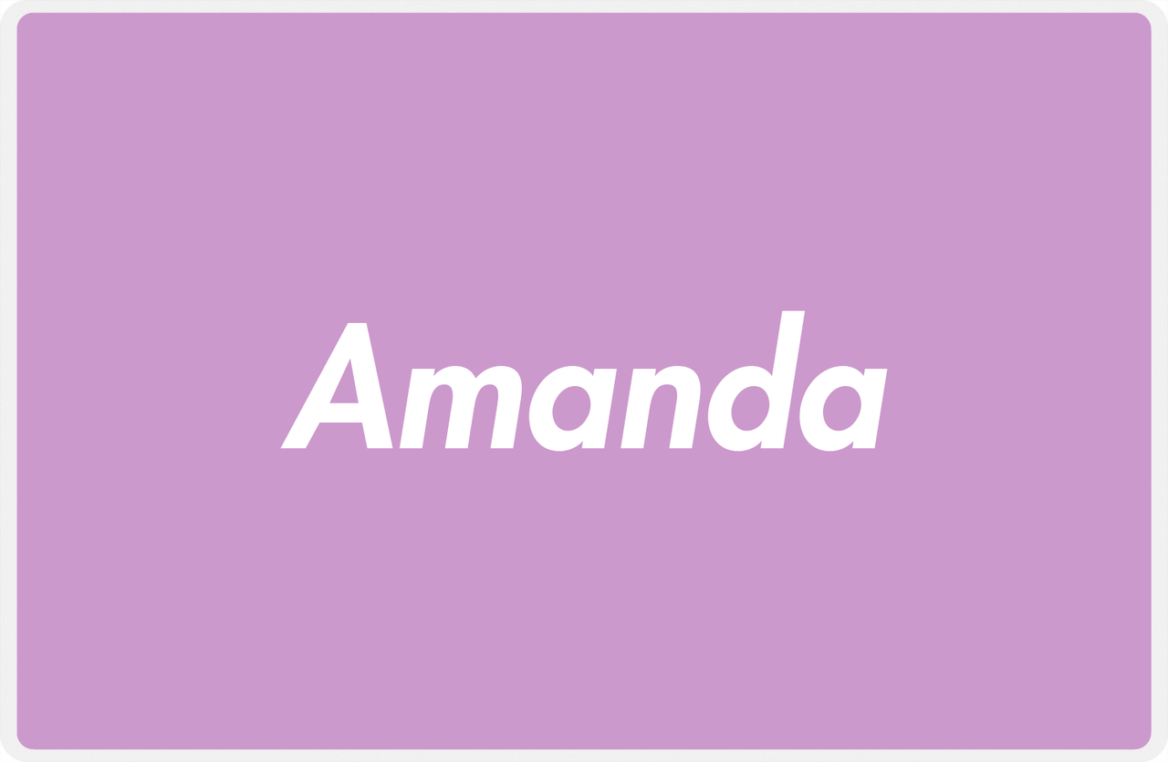 Personalized Solid Color Placemat - Purple Background -  View