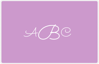 Thumbnail for Personalized Solid Color Placemat - Purple Background - Monogram -  View