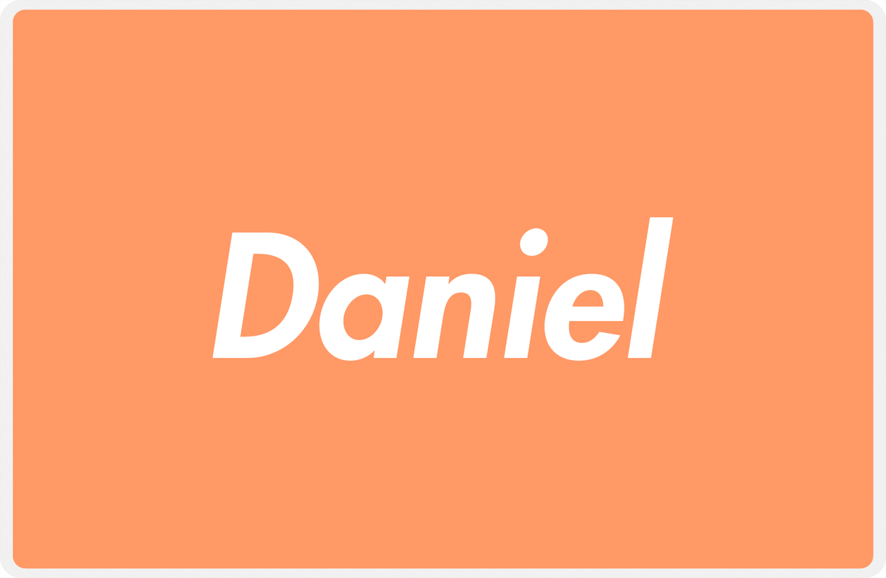 Personalized Solid Color Placemat - Orange Background -  View