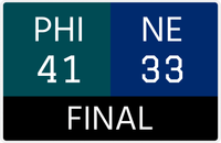 Thumbnail for Personalized Sports Scoreboard Placemat - Green vs Navy -  View