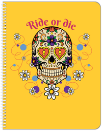 Thumbnail for Personalized Sugar Skulls Notebook - Ride or Die - Front View