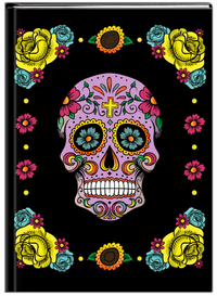 Thumbnail for Sugar Skulls Journal - Black Background - Front View